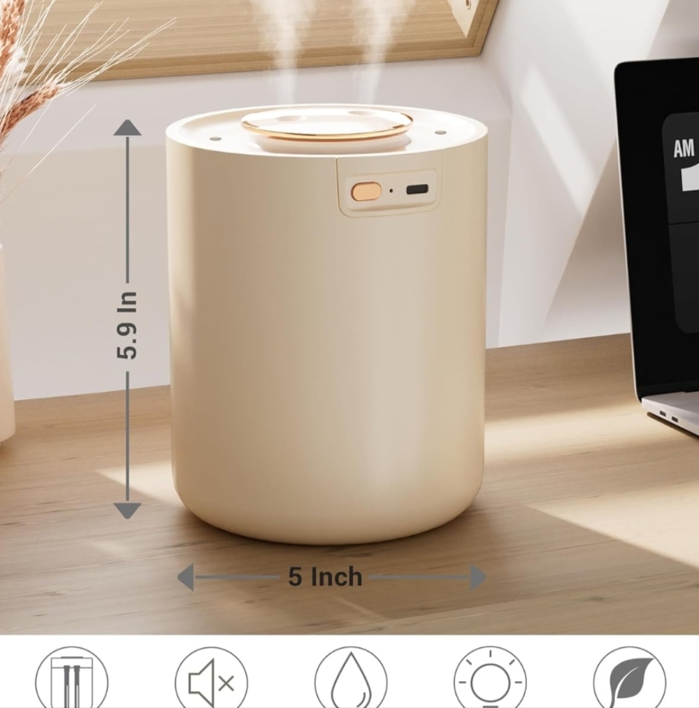 NEW Small Diffuser Humidifier With Night Light - Picture 2 of 3